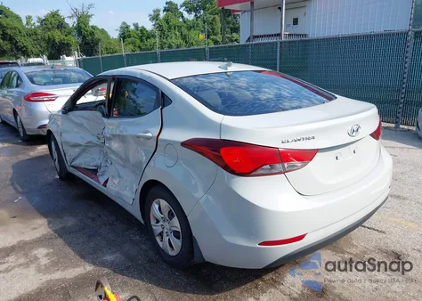 2016 Hyundai Elantra Se from USA, damaged, VIN 5NPDH4AE1GH769552